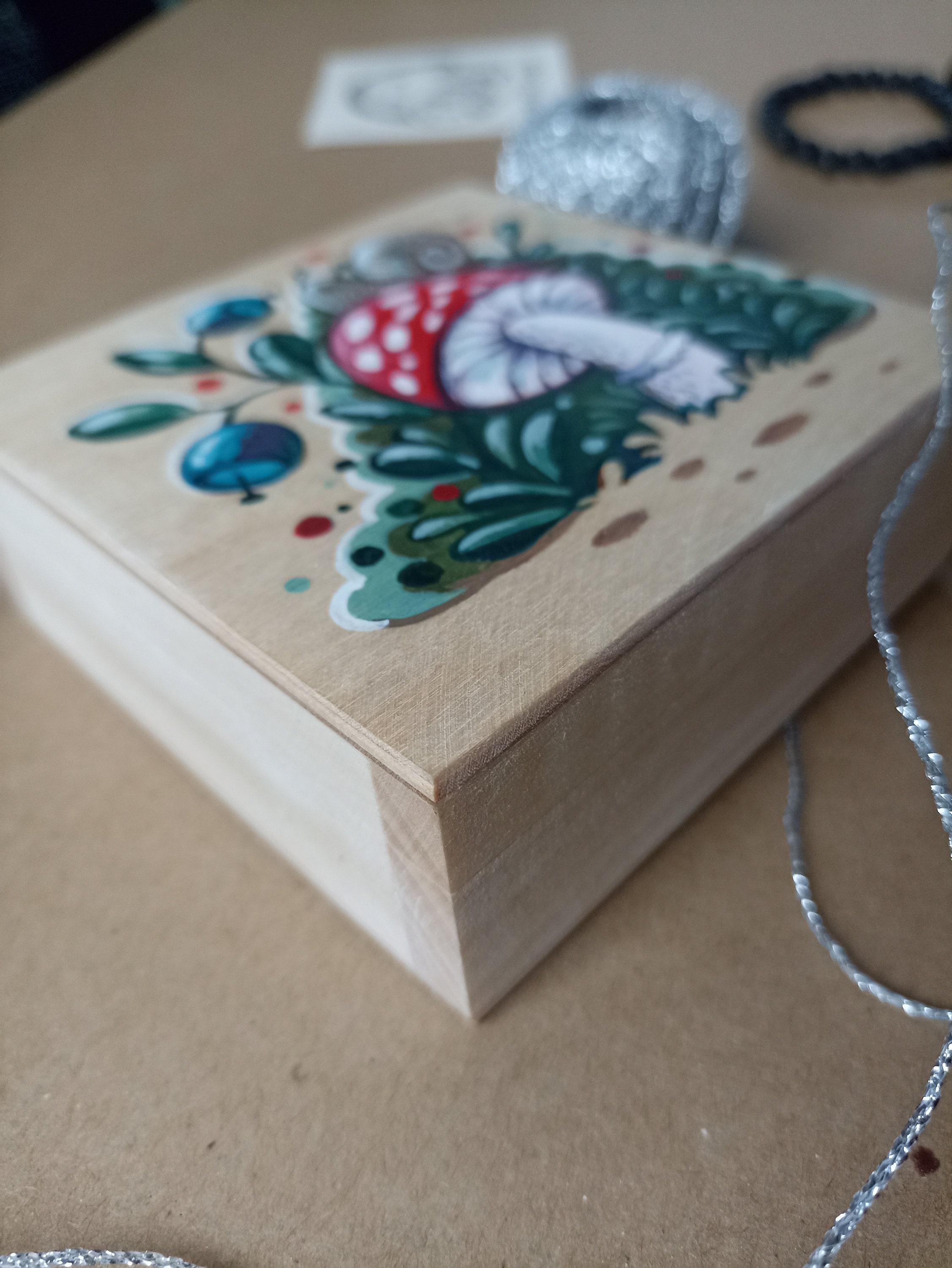 Wooden Box, Hand Painted Gift, Forest Life Theme - Etsy
