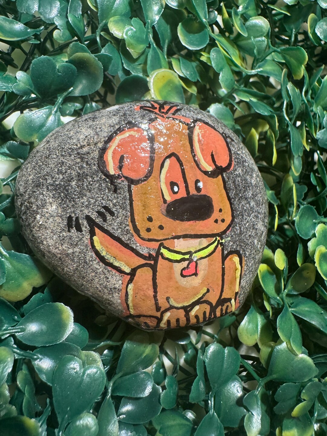 Painted Dog Rocks Hand-painted Puppy Dog Rock Art - Etsy