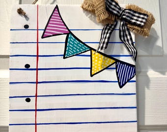 Handcrafted Teacher Appreciation Painted Wall or Door Hanger