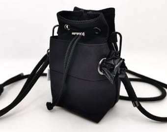 Bolsa para premios para perros con dispensador / Cleo Up Only Black / Bolsa para pasear perros