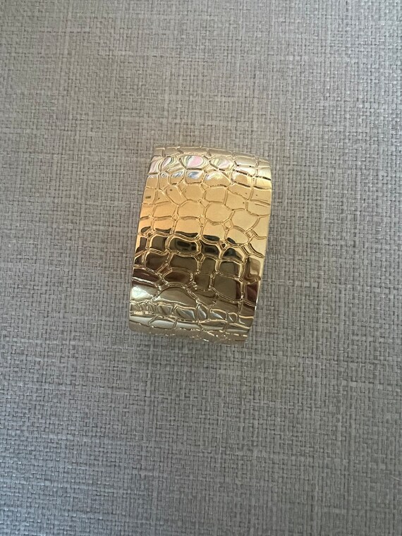KJL reptile texture cuff bracelet
