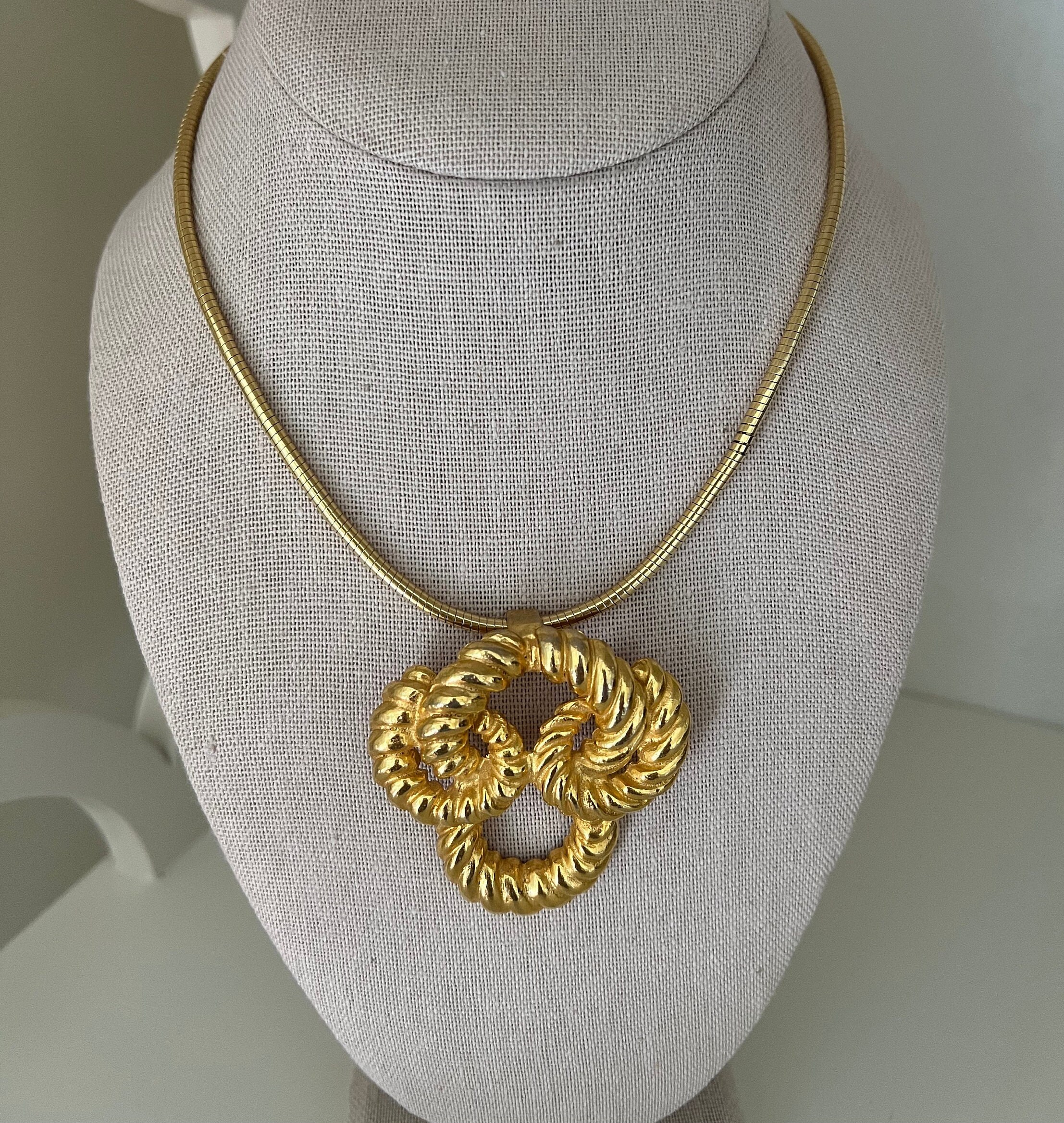 1975 Mimi Di N Silver-Tone Floral Rope Pendant Necklace Charm 1975 Mimi Di N - Etsy main image 2