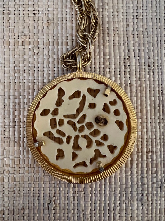 Pauline Rader carved bird statement pendant - image 3