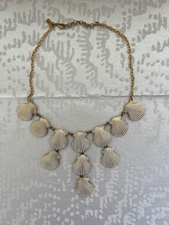 Kate Spade tiered scallop shell necklace
