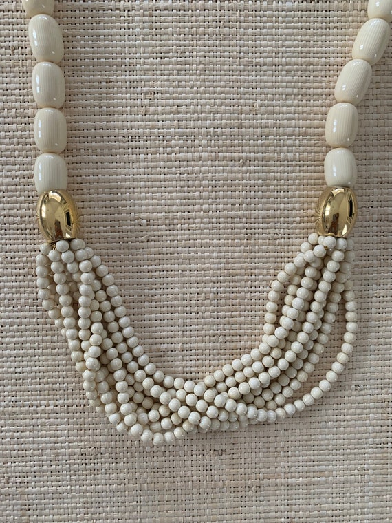 Evelyn Cream Beaded Necklace main image 1