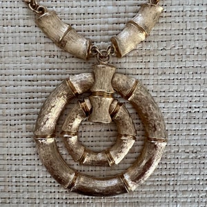 Napier 1970s double bamboo pendant by Frances Fujio