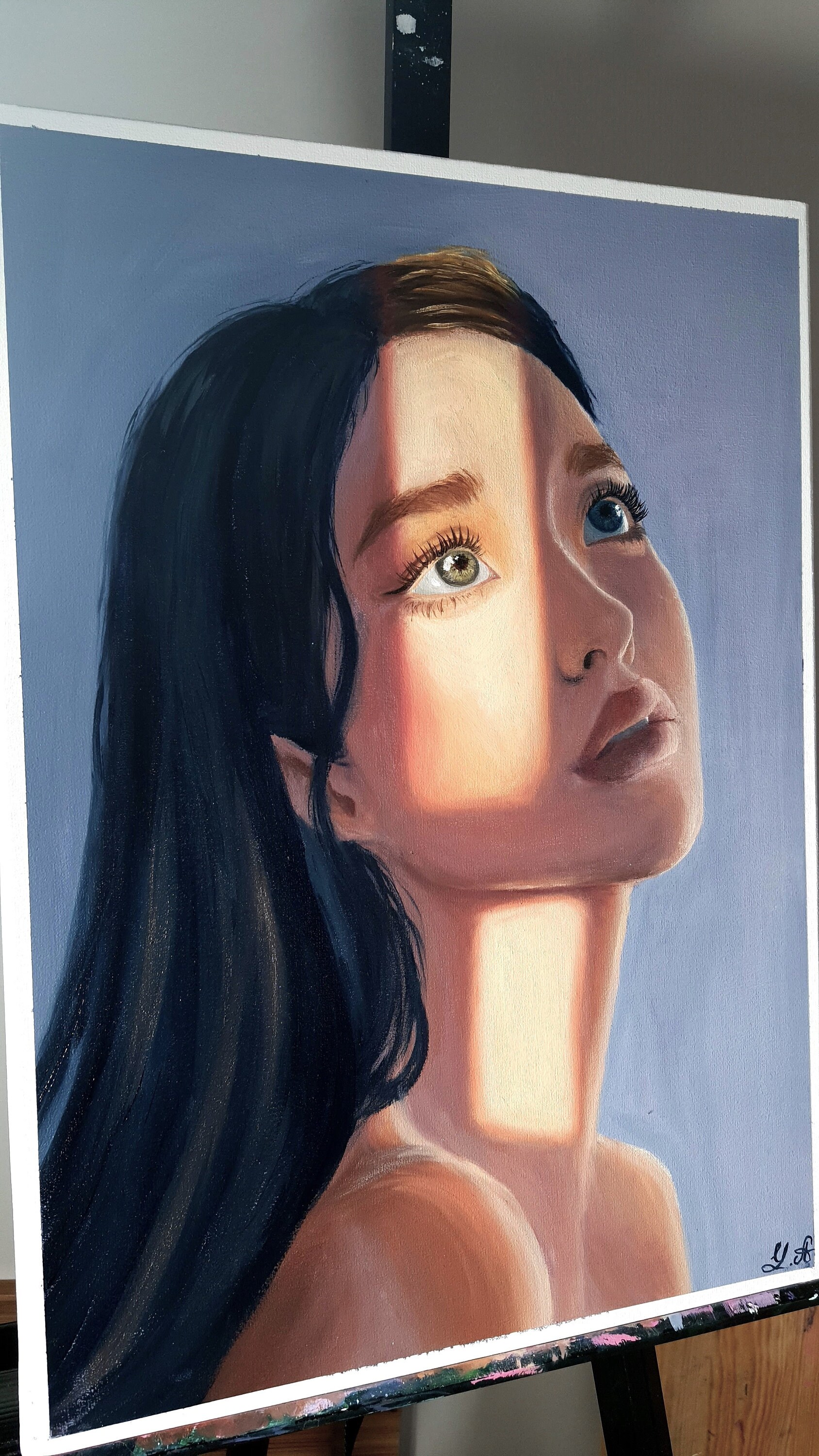 Handmade Anime Oil Painting on Canvas Semi Realistic Anime - Etsy Handmade Anime Oil Painting on Canvas Semi Realistic Anime - Etsy