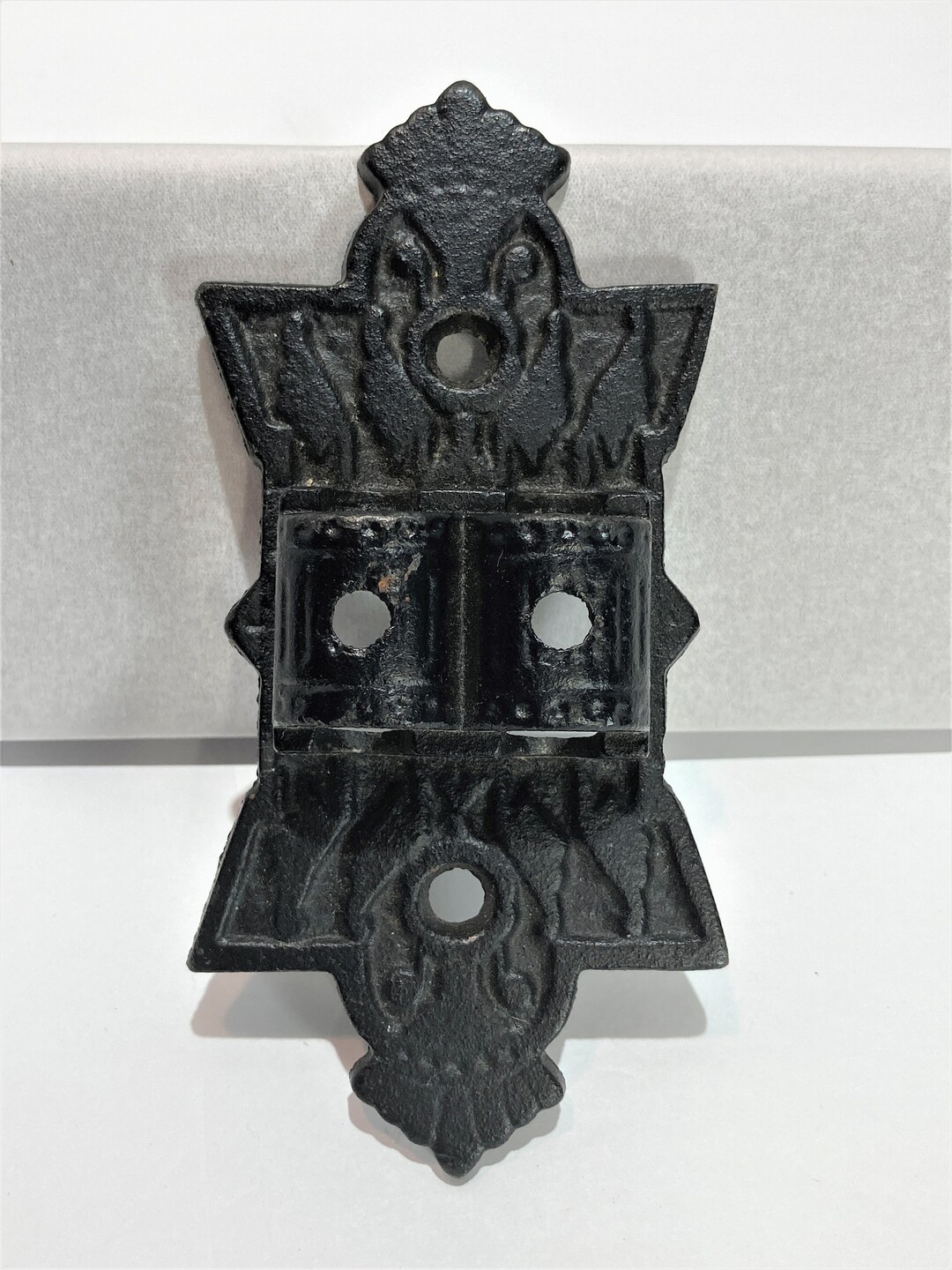 Vintage Ornate Double Oil Lamp Wall Bracket Black Cast Iron 5 Etsy