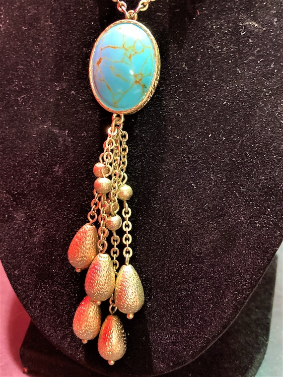 A Very Nice Lia Sophia Turquoise Necklace 40 Inches Long Etsy