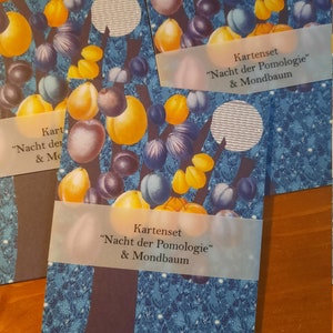 Set di cartoline "La notte della pomologia e l'albero della luna"