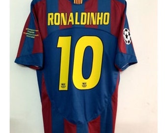 Maglia retrò fc barcelona 2006 maglia vintage ronaldinho FC Barcelona 2004/2005 Maglia vintage Barcelona 2004/2005 Home Ronaldinho #10