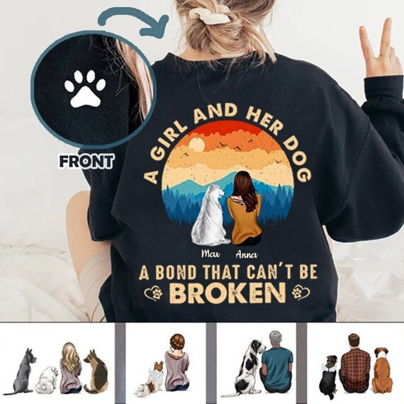 A Girl and Her Dog A Bond That Can't Be Broken Etsy India