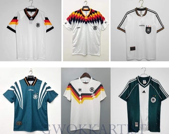 Maillot Allemagne rétro Coupe du monde 1988-1990 - Maillot de football Allemagne vintage - Maillot légendaire de la Coupe du monde Allemagne - Deutschland Trikot