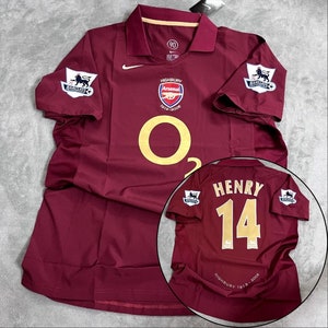 Retro Arsenal Home Scoocer Jersey, 14 Henry Jersey, Collector's Edition Jersey, Gunners Red Jersey Thierry Henry Jersey Arsenal Bild 2