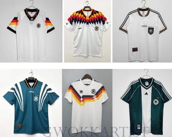 Trikot Retro Alemania Copa del Mundo Camiseta legendaria - Deutschland Trikot Retro Alemania Copa del Mundo 1988-1990 Jersey Vintage Alemania Camiseta de fútbol