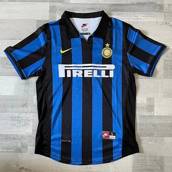 Retro  1998/99 inter milan ronaldo 9 home shirt Inter Milan 1998-1999 Ronaldo retro shirt jersey Inter Milan 1998 Ronaldo #9 Jersey