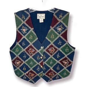 Vintage Tantrums Patchwork Denim Vest