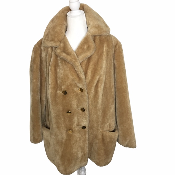 Vintage 1980's Sears Fashions Teddy Bear Coat - image 1