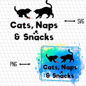 Katten, dutjes en snacks / Katten / huisdieren / SVG / bestand knippen / sublimatie / Cricut / Silhouet