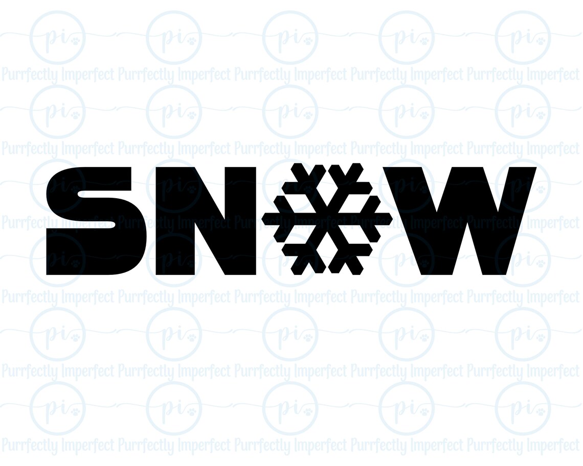 Snow / Word Art / Winter SVG / SVG / Cut File / Decal / Cricut Etsy