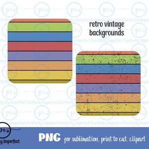 Retro Vintage Background 1 - Square / PNG / Sublimation / Print-to-Cut / Clipart / Cricut / Silhouette