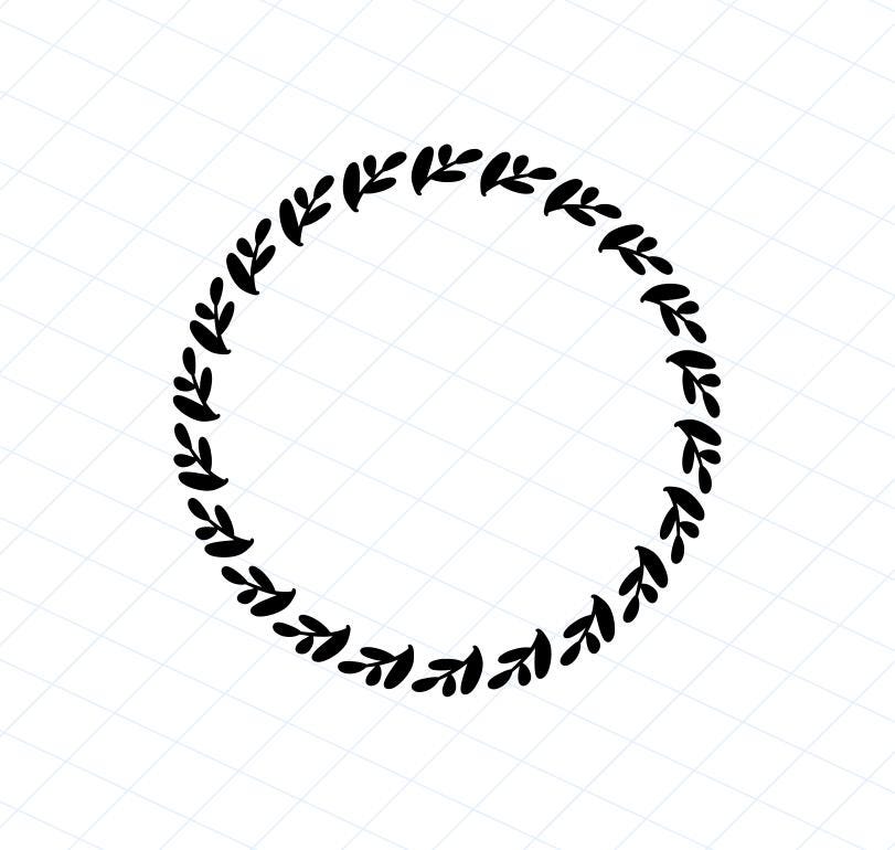 Wreath / Floral Wreath / Floral Frame / Monogram Frame / Embellishment / SVG / Cut File / Cricut / Silhouette