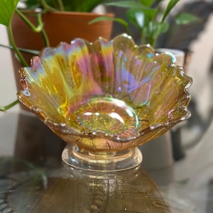 Vintage amber carnival bowls