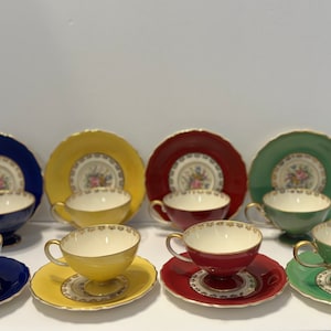 Beautiful Vintage German Continental Ivory 18 Demitasse sets
