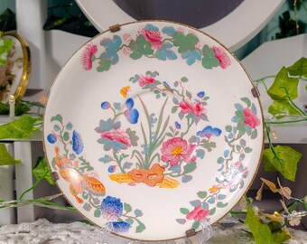 Plato de exhibición antiguo de Wedgwood: estilo oriental del siglo XIX, pintado a mano