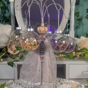 Preserved Everlasting Dried Flower Plastic Baubles Hanging Decorations 8CMs