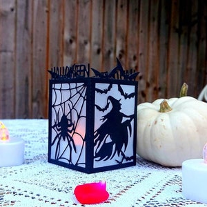 Halloween geïnspireerde griezelige kaarslantaarns, Halloween decor, Halloween Lights