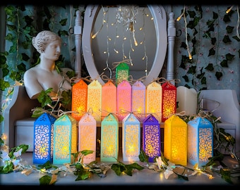 Paper Floral Mandela Candle Lantern Luminaire