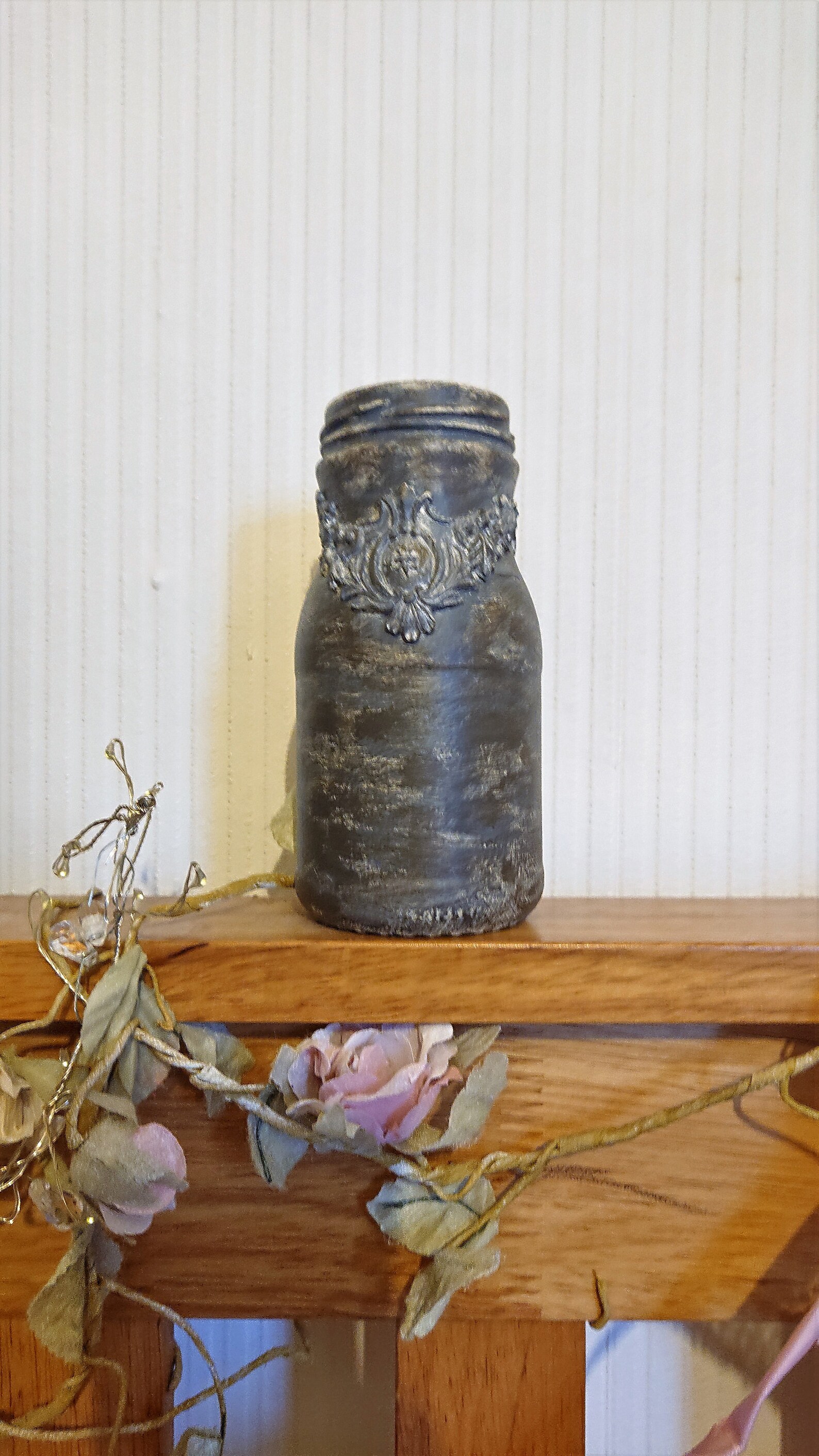 Set of 3 Vases/ Shelf storage/ decor Shabby Chic Antique Etsy