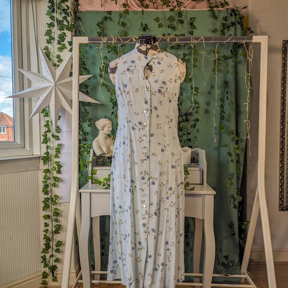 rayon midi dress Juliette Pearl Buttons Midi Dress