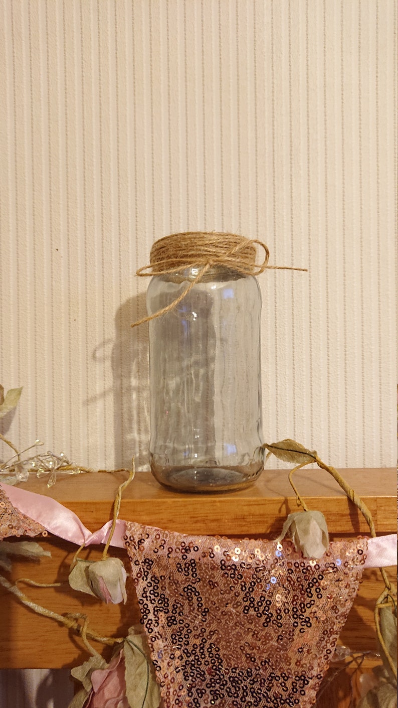 Purple Hand Stained Glass Jar With String Decoration. Etsy UK