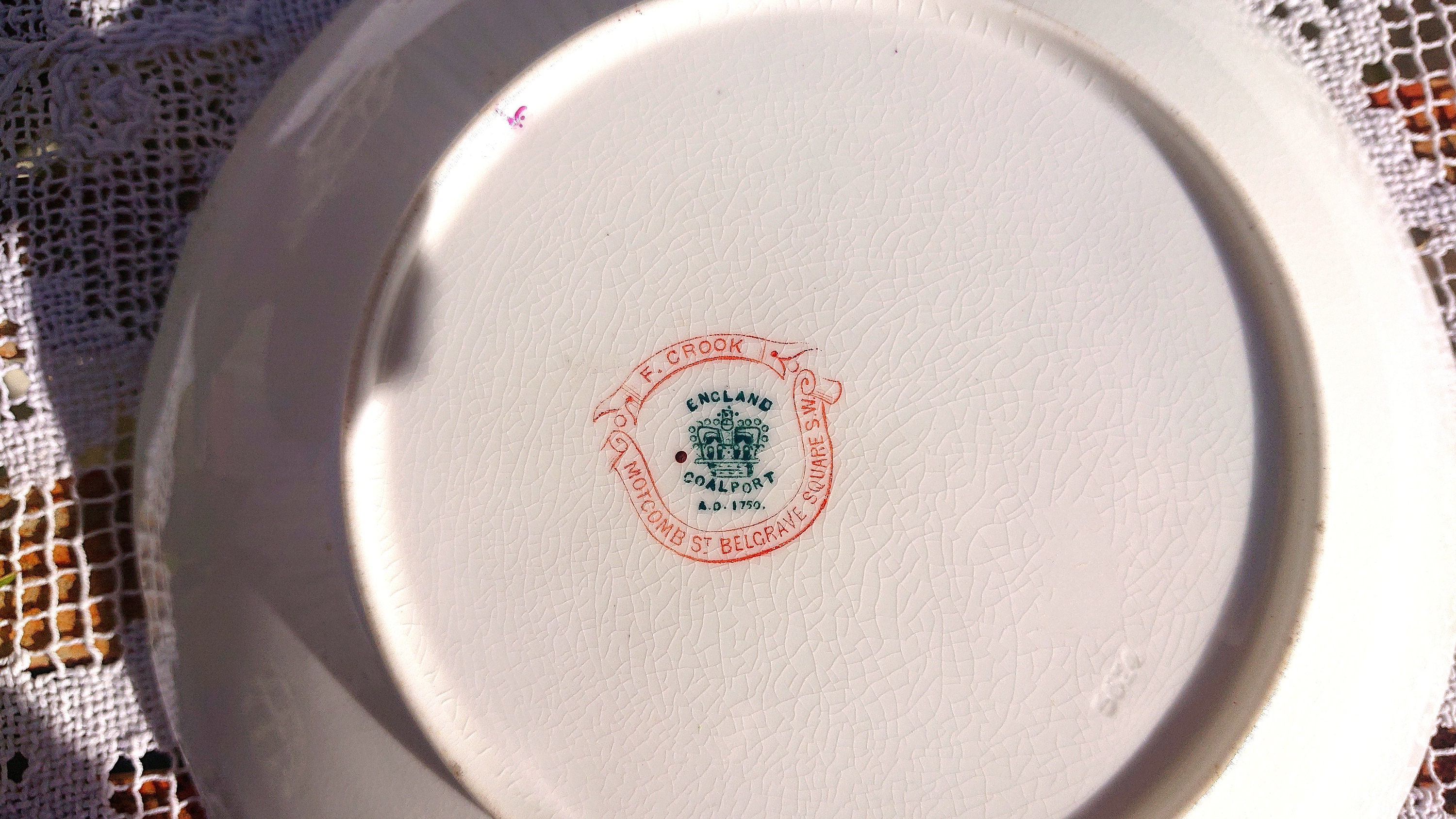 Coalport】アンティーク プレート 花柄 透かし Coalport】アンティーク