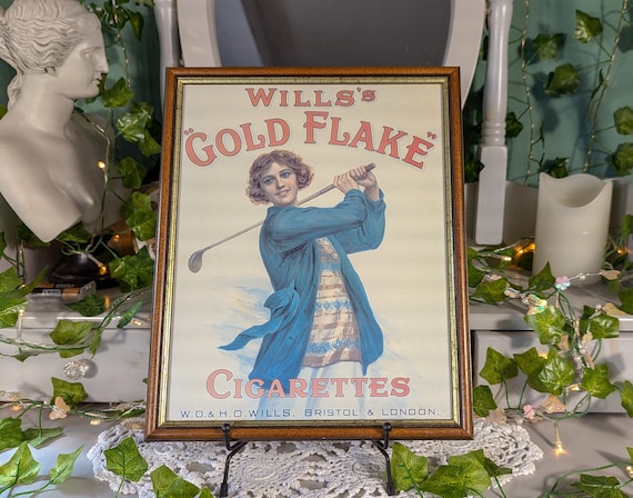 wills gold flake cigarettes Will's | Large Canvas Print Wall Art Made in the USA Vintage Will's Gold Flake Cigarettes