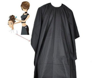 Barbers Hair Cut/Cutting Hairdressing Hairdressers Salon Barber Gown Cape Black Hairdresser Salon Haircut Cape Black Polyester  Premium