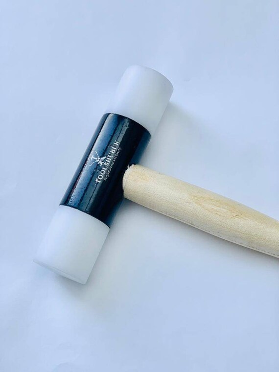 Gewölbter Nylon-Hammer Mit Hartholzgriff – Für Metallbearbeitung, Schmuck & Holz, Schonende Formung