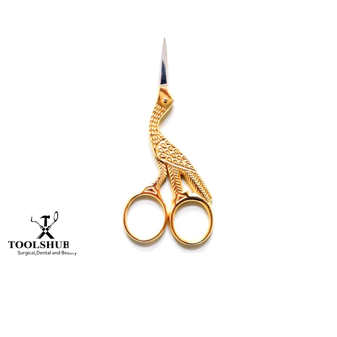 Embroidery Scissor Gold Hummingbird Stork Bird Stainless