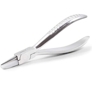 Non-Marring Round Jaw Flat Nose Nylon Pliers w/ Springs Jewelry Making Wire Looping Wrapping Coiling Metal Forming