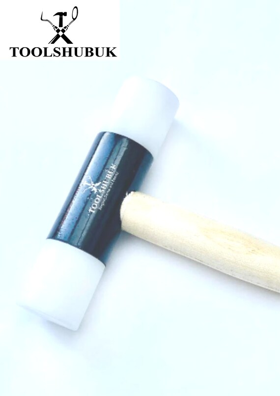 Gewölbter Nylon-Hammer Mit Hartholzgriff – Für Metallbearbeitung, Schmuck & Holz, Schonende Formung