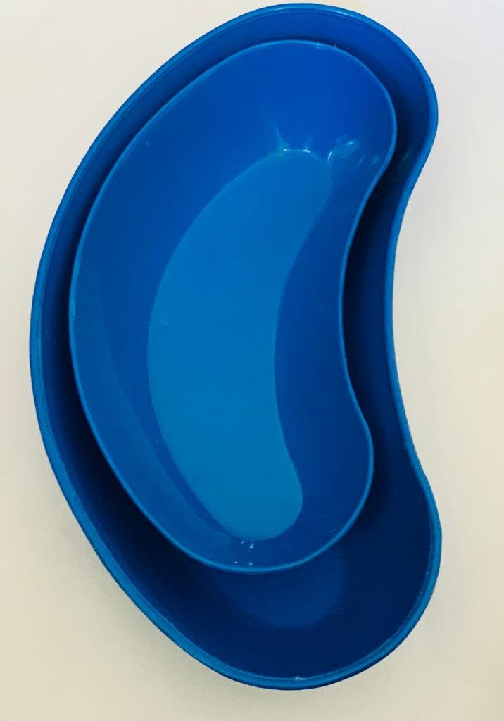 Blulu 6 Pcs Stainless Steel Kidney Tray 8'' Medium Kidney Shaped Emesis Basin Medical Tray Kidney Bowls Reusable Metal Kidney Dish Dental Lab Instruments For Soiled Dressings Medic Waster