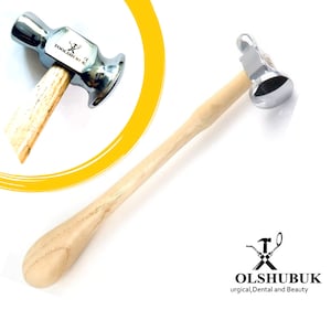Professional Domed Face Chasing Hammer 28 mm Repouse Metal Hobby Silversmiths Hammers Flat Face Diameter 1-1/8&quot; Repouse Metal Jewelry Hammer