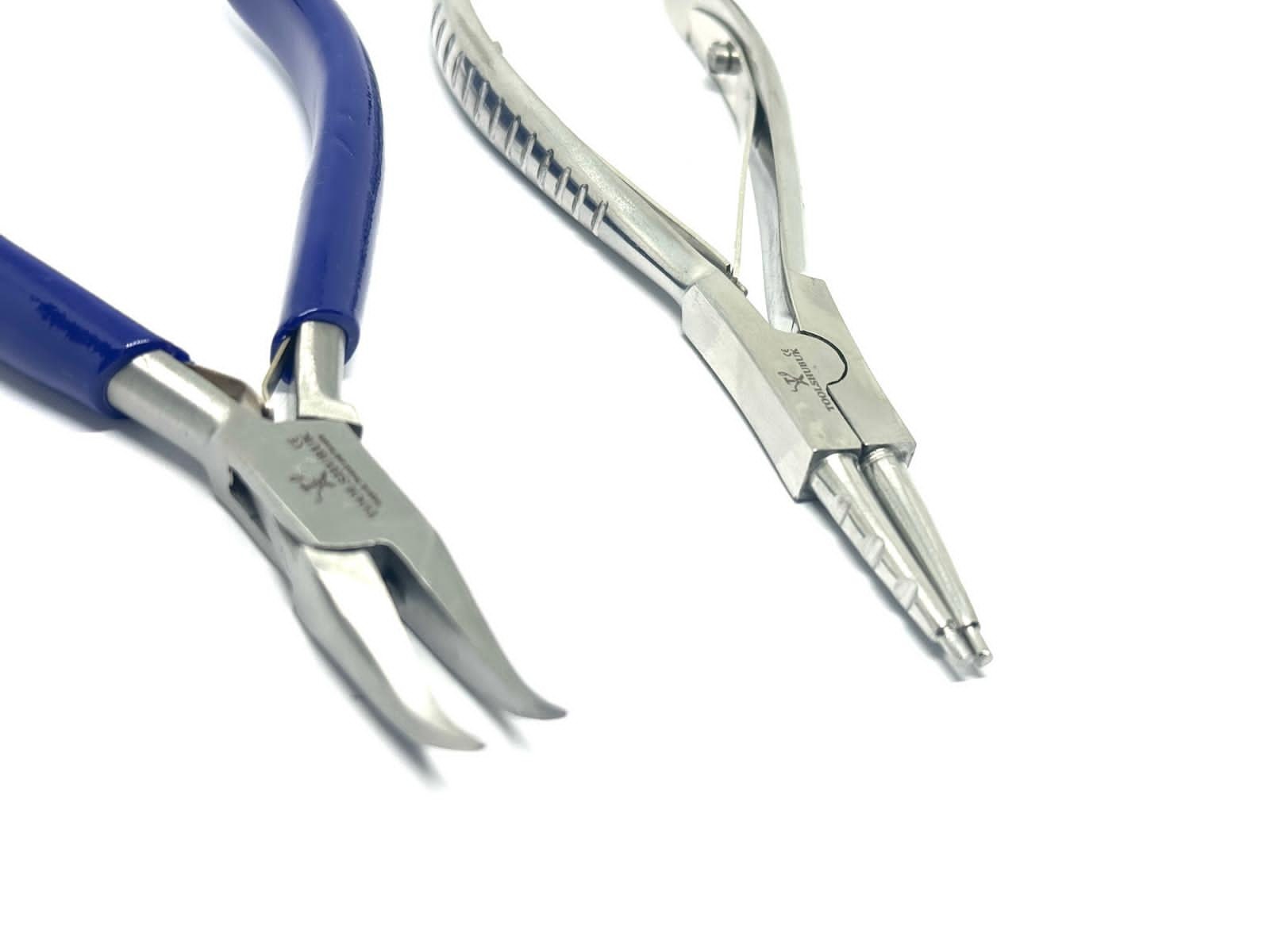 Ring Bow Opening Reverse Action Pliers 5.5 Reverse Action Jewelry Tool and 120mm Bent Nose Mini Pliers With Super Fine Tip Etsy UK