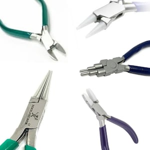 jewellery making wire beading,wrapping,bail making and wire looping pliers ,set of 5 pliers