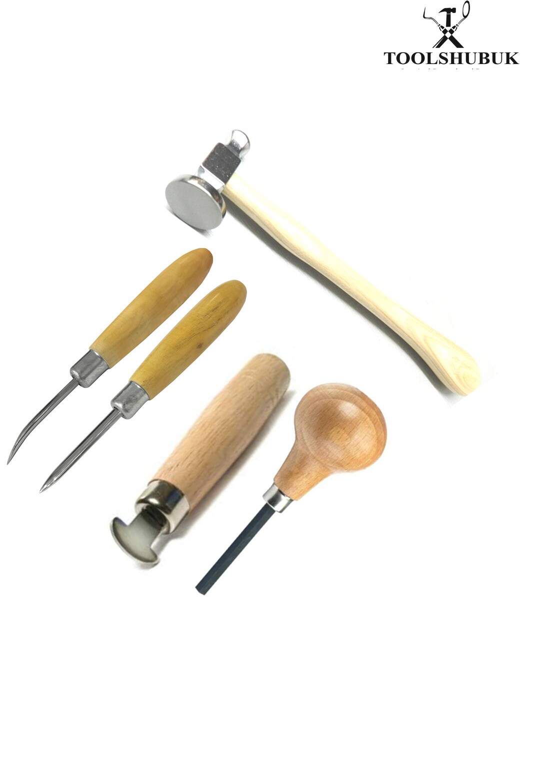 Straight and Curved Stone Setting Tools With Chasing Repouse Flat