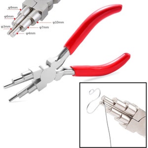 Wire Looping 6-in-1 Pliers Forming Bail Making Shaping Jump Ring 3-9 Mm ...