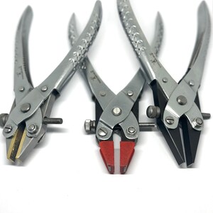 Parallel Action Flat Nose Pliers: Adjustable Smooth Jaw Jewelry Tool