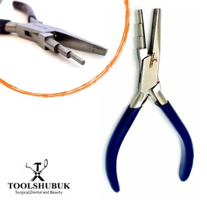 3 Step Wire Looping Wrapping Bending Flat Nose PLIERS 5-3/4&#39;&#39; JEWELLERY Beading and crafts
